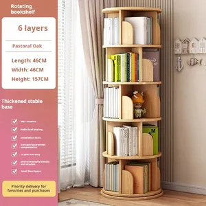 360 Có Thể Điều Chỉnh Bằng Gỗ Tủ Sách Tập Tin Tủ Cho Nhà Cho Nghiên Cứu & Phòng Khách Xoay Di Chuyển Tập Tin Tổ Chức Cho Phòng Ngủ - Product Image 1