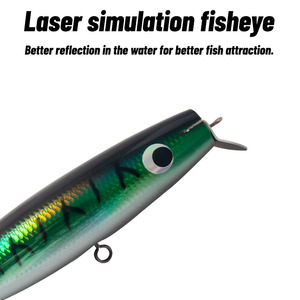 Señuelo de madera de 190mm y 90g para pesca en agua salada, cebo artificial para pesca en barco, simulación de pez. - Product Image 3