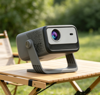 Projecteur Portable Android 14 Full HD 1080P 500 ANSI WiFi 6 Bluetooth avec Alignement d'Écran, Évitement d'Obstacles et Prise en Charge 4K