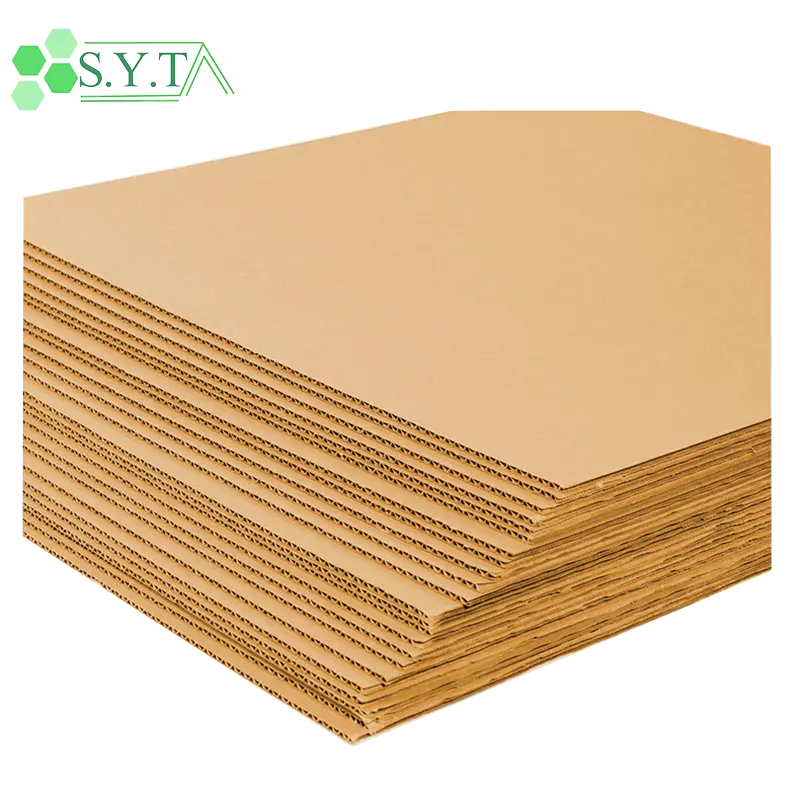 SYT High Strength Corrugated E F Flute Sheets Corrugated Cardboard