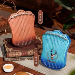 Finger-picked <strong>Stringed</strong> <strong>Instrument</strong> with 17 Notes. Easy to Learn for Beginners. a Small Harp Suitable for Young Musicians. - Product Image 1