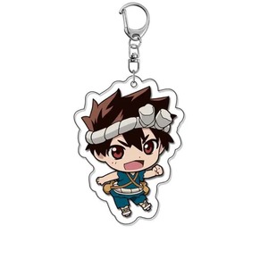 Llavero de Acrílico con Impresión UV de Personajes de Anime, <span class=keywords><strong>Taiju</strong></span> Oki, Yuzuriha, Kohaku, Diseño Irregular, Estilo Moderno y Lindo - Product Image 3