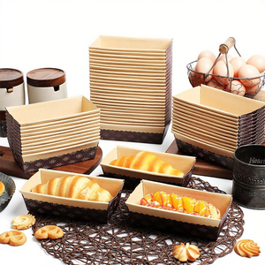 Thân Thiện Với Môi Kraft Bánh Mì Loaf Pan Rò Rỉ Bằng Chứng Lò Vi Sóng An Toàn Dùng Một Lần Hình Chữ Nhật Các Tông Giấy Nướng Chảo Có Nắp Đậy - Product Image 6