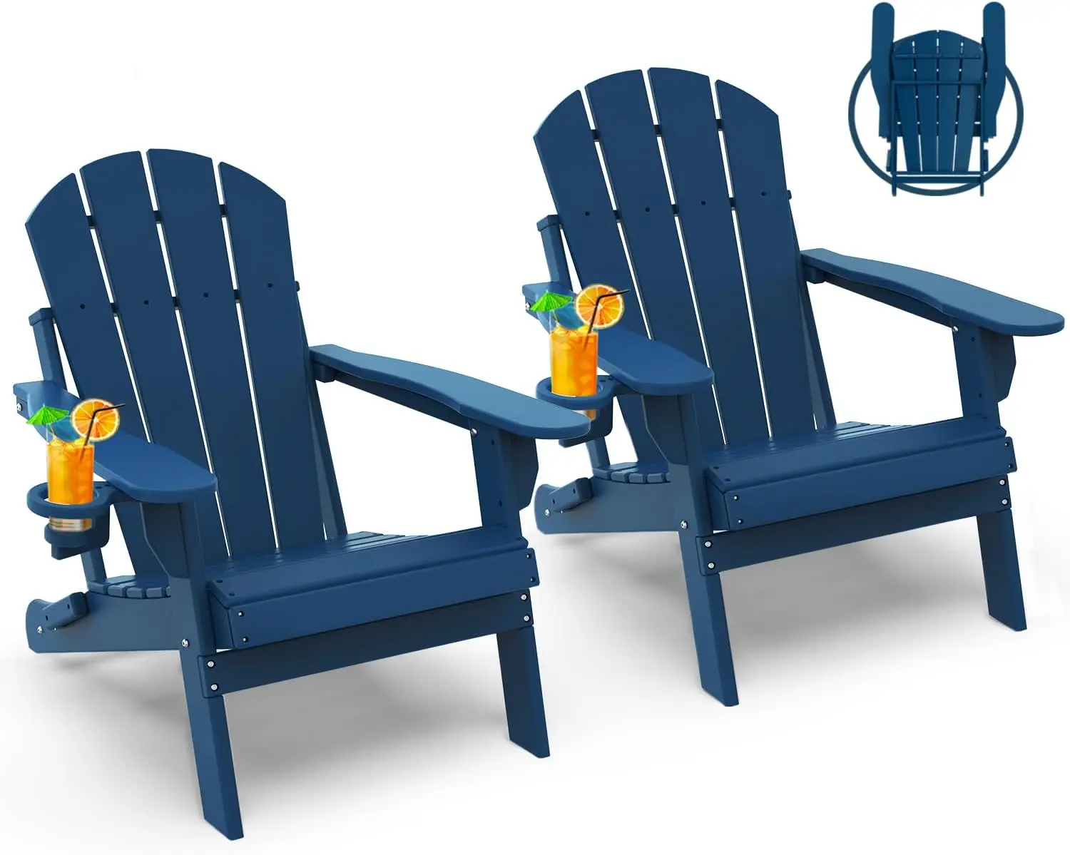 เฟอร์นิเจอร์กลางแจ้งการออกแบบที่ทันสมัยผู้ผลิตเก้าอี้พับ Hdpe Adirondack สําหรับการขาย