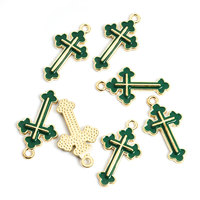 Mignon émail croix breloques alliage chrétien jésus breloques couleur mélangée Crucifix breloques pour la fabrication de bijoux Bracelets collier