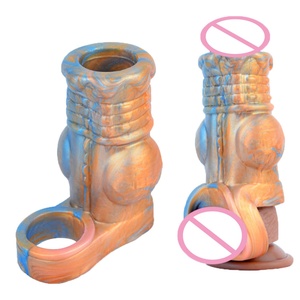 NNSX Hollow Dog <b>Dildo</b> Open-end Penis Sleeves with Knot Cock Sheath for Couple Sex Pleasure Penis Enlargement Sleeves Sex Toys - Product Image 1