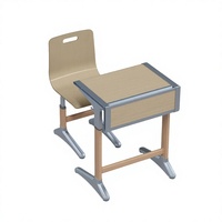 Ensemble de mobilier scolaire moderne et écologique, réglable en hauteur, durable, pour une seule personne, avec bureau, chaise et tiroir, pour salle de classe et chambre