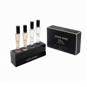 Tiroir en carton noir de luxe de 50ml, échantillon de papier extractible, conception vide, emballage de boîte de parfum cadeau pour parfum - Product Image 2