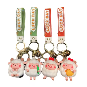 Lindo Llavero de Oveja 'Baa Baa', Colgante de Silicona Tridimensional de <span class=keywords><strong>Cordero</strong></span>, para Coche, Bolso, Regalos Pequeños para Parejas - Product Image 1