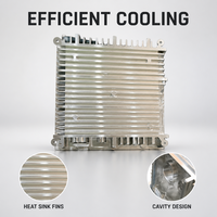 Boîtier de dissipateur thermique professionnel en aluminium 6061 usiné CNC avec ailettes pour module de refroidissement d'amplificateur de pilote LED – Vente en gros