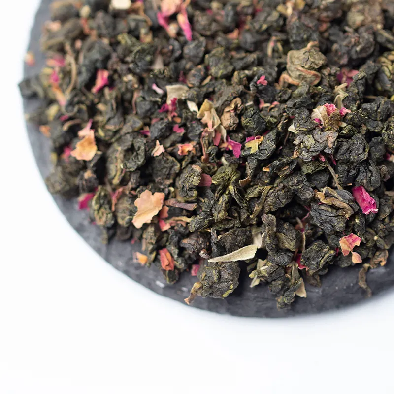 China flavored loose leaf organic rose flower tea Rose Oolong Tea