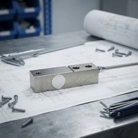 Célula de carga de viga de cizallamiento de un solo extremo de acero aleado HMD HMD2006F, sensor de pesaje de alta resistencia para sistemas de pesaje de básculas de dosificación, silos y reactor