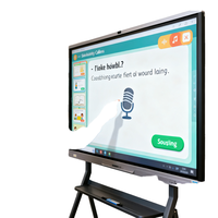 AWSTOUCH Fabrieks Prijs 4k 86 55 65 75 85 98 Inch Android/OPS Touchscreen Digitaal Whiteboard Smartboard Interactief Whiteboard