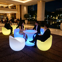 Ensemble de table et chaises LED pour Halloween et Noël, intérieur/extérieur, en forme de taille, étanche IP54, anti-corrosion, télécommande, intelligent, loisirs