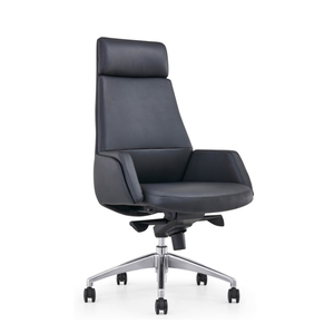 Cuero ejecutivo moderno cómodo asiento de oficina de madera administrador de la computadora sillas de cuero de lujo - Product Image 2