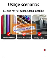 Machine de découpe de rouleaux de papier à estampage à chaud et de feuilles d'aluminium et de platine avec équipement de refendage motorisé