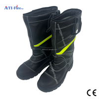 Sepatu Kulit Pemadam Kebakaran ATI-FIRE Premium Bersertifikasi EN15090 Tahan Air Bernapas Perlengkapan Pemadam Kebakaran dan Penyelamatan Penjualan Pabrik