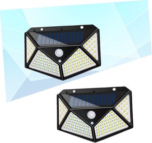 ไฟติดผนังโซลาร์เซลล์พร้อมเซ็นเซอร์ตรวจจับความเคลื่อนไหว PIR 100 LED กันน้ำ IP65 แสงสีขาว 6000K ใช้งานได้ 8 ชั่วโมง เหมาะสำหรับสวนภายนอกอาคาร CRI 95 มุมกระจายแสง 360 องศา - Product Image 4
