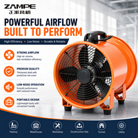 Ventilador Axial Industrial Portátil de 0.37kW, Soplador de Alto Flujo de Aire con Ducto Flexible de 10m