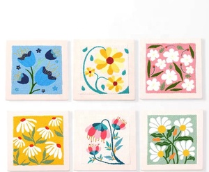 ชุดปักพรมแบบวงกลม DIY พร้อมกรอบไม้ สำหรับผู้เริ่มต้น ลายดอกไม้ ยี่ห้อ XIXI - Product Image 6