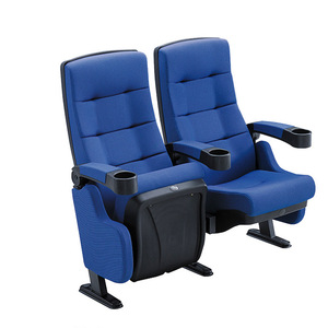 Henmei Auditorium <b>Chair</b> Aluminum Alloy Soft Seat With Armrests For Cinema Theater Conference Room Lecture <b>Hall</b> - Product Image 4