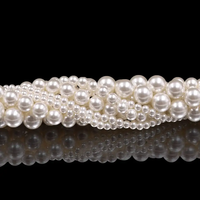 Perles d'imitation en plastique ABS blanc en vrac de fournisseur chinois, perles lâches pour boucles d'oreilles et accessoires de bijoux, 2mm-20mm avec ou sans trou