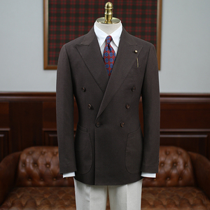 Traje <span class=keywords><strong>de</strong></span> Lino para Hombre, Corte Italiano, Doble Botonadura, Solapa <span class=keywords><strong>de</strong></span> Pico, Ideal para Bodas <span class=keywords><strong>de</strong></span> Verano y Vacaciones, Calidad Premium - Product Image 1