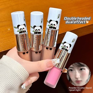 CAPPUVINI Fard à joues liquide double embout et illuminateur longue tenue, brillant, multi-usage, effet éclatant, 4 teintes, maquillage visage à base d'huile, teinte pour les joues - Product Image 2