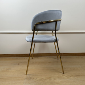 Sedie da Pranzo di Lusso con <span class=keywords><strong>Gambe</strong></span> in Metallo Dorato per Ristoranti Occidentali, Pasticcerie e Sale da Tè, Sedie per Mensa del Personale, Divanetti e Poltrone - Product Image 6