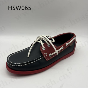 ZYF, Chaussures bateau pour enfants et adultes en cuir de vache naturel à blocs de couleur pour les voyages de vacances, réduisant la fatigue, couture experte, chaussures à pois tendance HSW064 - Product Image 3