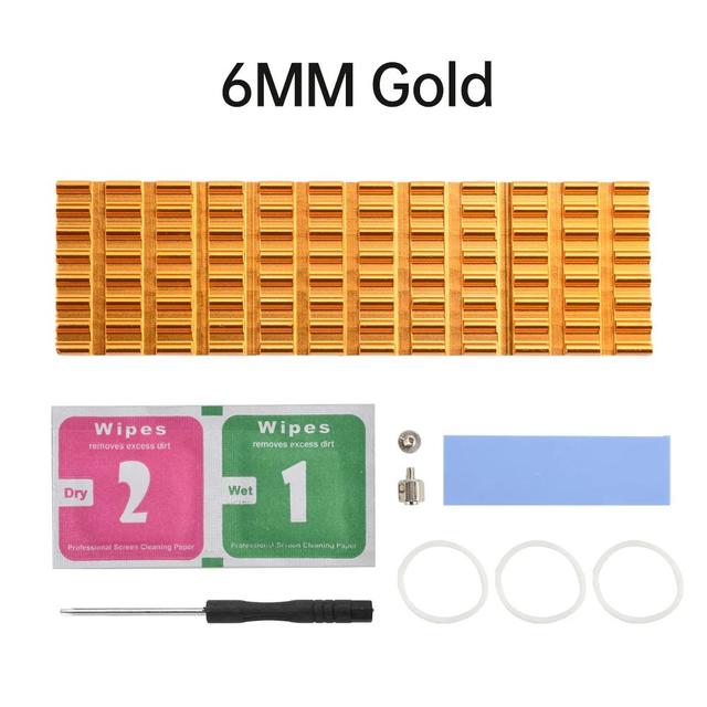 6mm 3mm SSD Heatsink Heat Dissipation Radiator M.2 Cooling Heat Sink Heat Thermal Pads for M.2 PCI-E Laptop PC