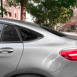 Mercedes-Benz GLC Coupe C253 2016-2022 Triangular Window Louver Car Stickers Piano Black Carbon Fiber Texture Decal - Product Image 1