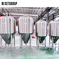 Cuves de Fermentation Coniques pour Bière 500L 1000L, Équipement de Brasserie Artisanale en Acier Inoxydable 304/316L, Fermenteur à Bière