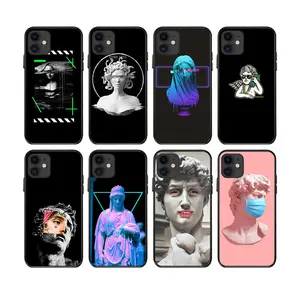 Dropship Color Oil Painting creato custodia protettiva per cellulare per iPhone 7 8Plus 12 11 13 14 Pro Max XR XS