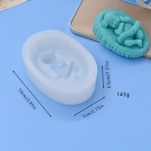 MUYULINS DIY Popular Baby-Shaped Candle <b>Silicone</b> Mold for Soap Making - Product Image 2