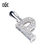 CDE Jewelry 2023 Collier Initial Argent Sterling 925 avec Zircon Lettre B C D E F G H I J K L M N O P Q R S T U V W X Y Z