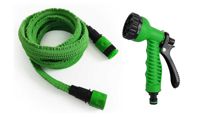Tuyau D'arrosage Extensible Upgraded, Tuyau D'arrosage Flexible Avec Buse De Pulvérisation à 10 Fonctions, Pour Nettoyage Du Jardin, Laver La Voiture, Arroser, Baigner Animal (A