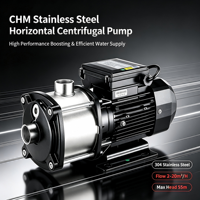 Pompe centrifuge multi-étages horizontale en acier inoxydable 304 CHM, pompe de surpression d'eau du robinet haute pression