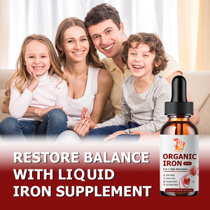 High Potency <b>6</b>-In-1 Organic <b>Iron</b> Liquid Drops Non GMO <b>Iron</b> Supplement Boost Muscle Function Alleviate Fatigue 30ml Liquid Drops - Product Image 6