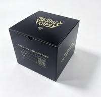 Boîte d'emballage personnalisée noire en carton ondulé pour casquettes, imprimée double face, boîte pliante en carton ondulé E Flute pour casquettes de baseball