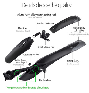 RBRL a sgancio rapido anteriore posteriore parafango parafango in gomma e accessorio in plastica per Mountain <span class=keywords><strong>Bike</strong></span> - Product Image 5