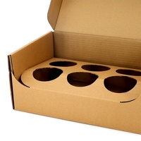 Boîte d'expédition en carton ondulé kraft personnalisée avec insert monobloc pour plantes succulentes et produits de jardinage