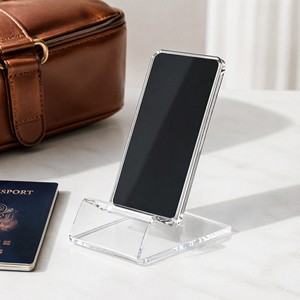 Soporte Moderno para Teléfono Celular de Acrílico Sólido Pulido de 3 mm de Grosor, Soporte Transparente de una Sola Pieza para Teléfono Celular, Decoración para el Hogar y la Oficina, Negocios - Product Image 5
