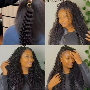 Promoción 12A Letsfly Cabello de Ganchillo Brasileño Virgen con Nudos Milagrosos Fácil de Instalar Extensiones de Cabello Rizado Birmano de 12-30 Pulgadas - Product Image 3