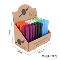 Tubes de maintien en plastique pour joints coniques, accessoires pour cigarettes, tube à rouler de 1 cm de diamètre avec logo imprimé en soie et couvercle