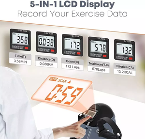 Cycle de pédale pour l'exercice résistance réglable Mini vélo Fitness physiothérapie bureau à domicile jambe bras exercice - Product Image 4