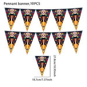 Drapeau triangulaire mort joyeux anniversaire fête bannière décorative noël Halloween atmosphère fanion bannière fête décoration - Product Image 4