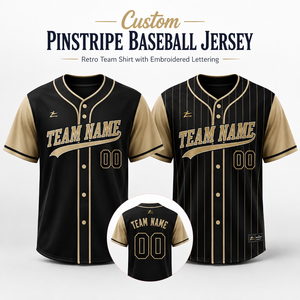 Maillot de <span class=keywords><strong>baseball</strong></span> personnalisé à rayures fines, <span class=keywords><strong>chemise</strong></span> d'équipe rétro entièrement boutonnée avec lettrage brodé, vente en gros, vintage, TackleTwill, OEM, en vrac - Product Image 1