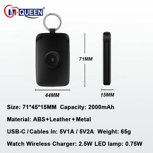 Llavero Personalizado con Banco de Energía Inalámbrico Magnético Portátil de Emergencia, Batería Externa de 2000 mAh para Reloj y Teléfono - Product Image 3