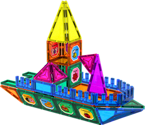 Magnetic <b>Blocks</b> Sets OEM Magnetic Building <b>Blocks</b> 86PCS Tank <b>Shape</b> Children's Educational Toy Assembly Set for Boys and Girls - Product Image 5